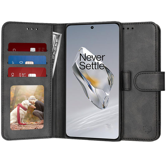 Kuori OnePlus 12:lle, Techsuit, Diary Book, Musta