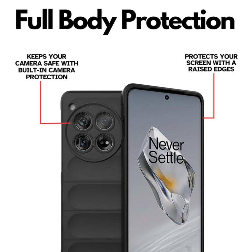 Kuori OnePlus 12:lle, Techsuit, Magic Shield, Musta