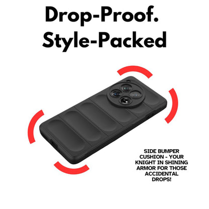 Kuori OnePlus 12:lle, Techsuit, Magic Shield, Musta