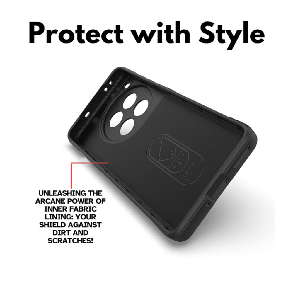 Kuori OnePlus 12:lle, Techsuit, Magic Shield, Musta