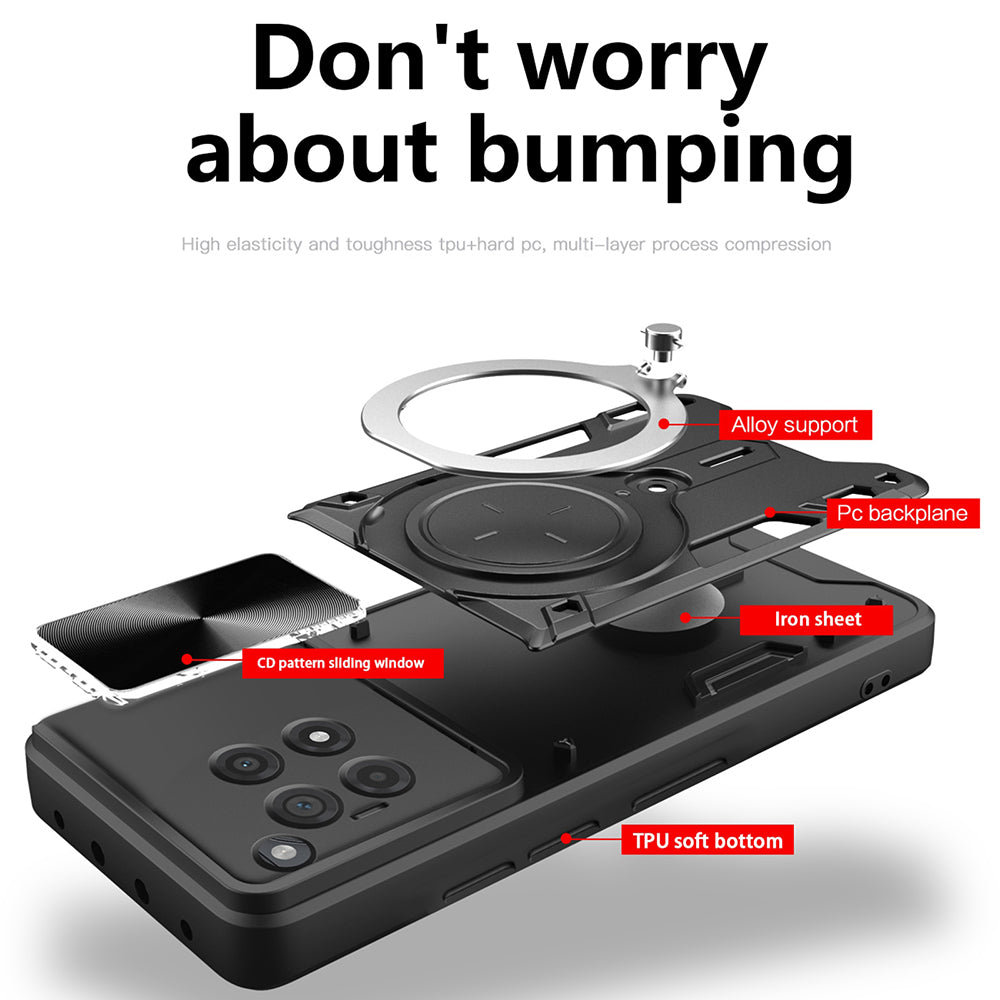 Kuori OnePlus 12R:lle, Techsuit, CamGuard Pro, Ruusukulta vaaleanpunainen