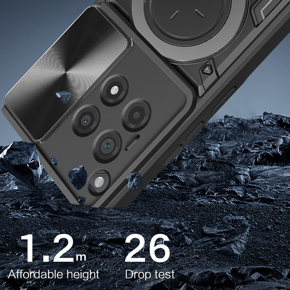 Kuori OnePlus 12R:lle, Techsuit, CamGuard Pro, Ruusukulta vaaleanpunainen