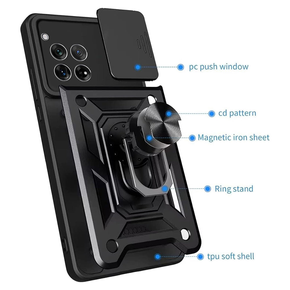 Kuori OnePlus 12R:lle, Techsuit, CamShield, Vaaleanpunainen