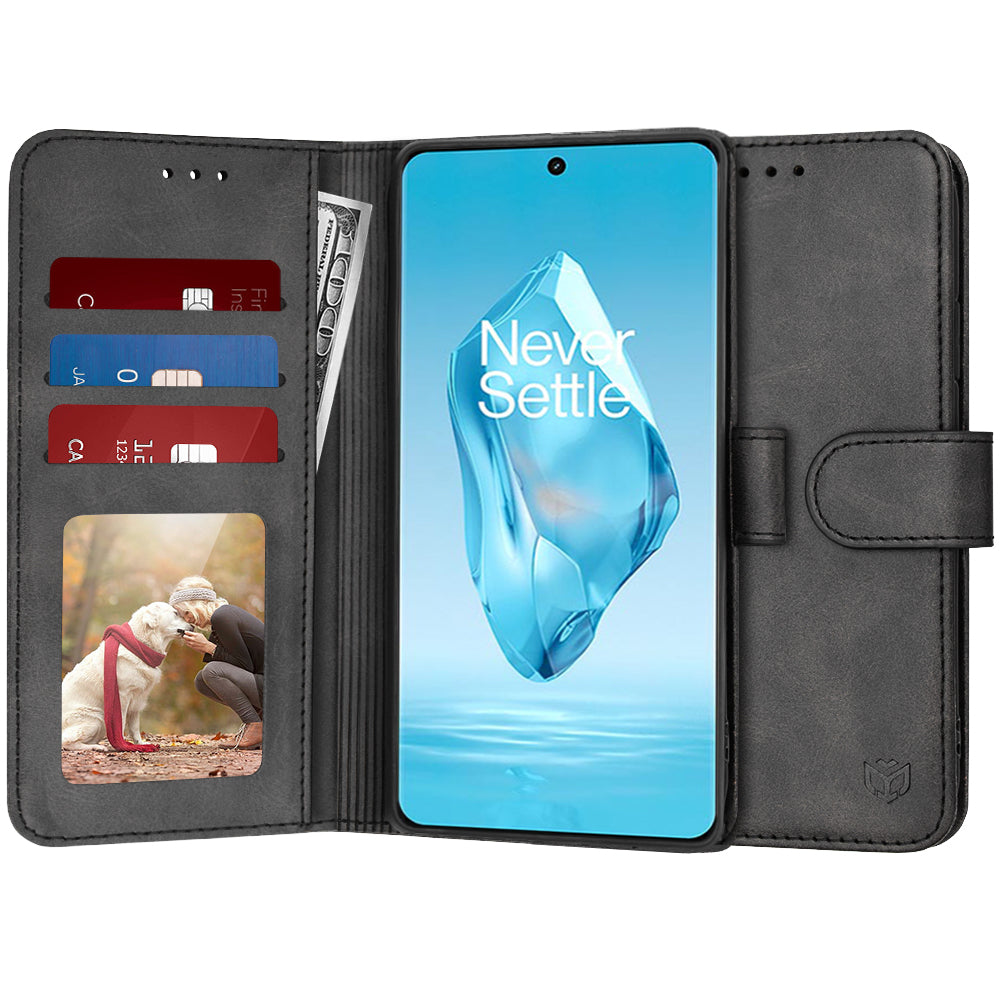 Kuori OnePlus 12R:lle, Techsuit, Diary Book, Musta