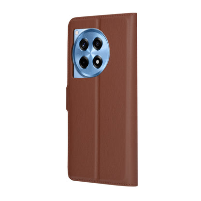 Case for OnePlus 12R, Techsuit, Leather Folio, Brown