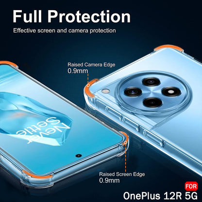 Case for OnePlus 12R, Techsuit, Shockproof Clear, Transparent