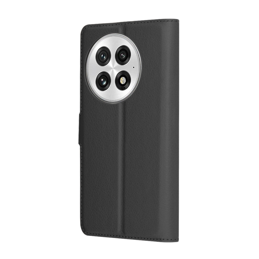 Kuori OnePlus 13:lle, Techsuit, nahkainen folio, musta