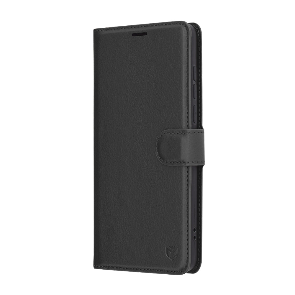 Kuori OnePlus 13:lle, Techsuit, nahkainen folio, musta