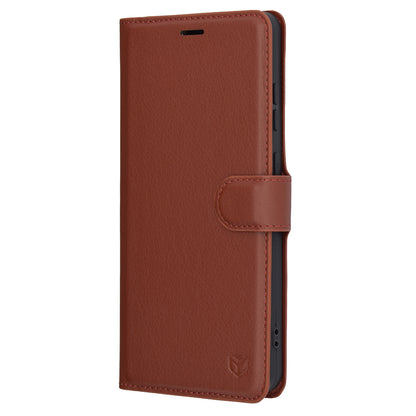 Case for OnePlus 13R, Techsuit, Leather Folio, Brown