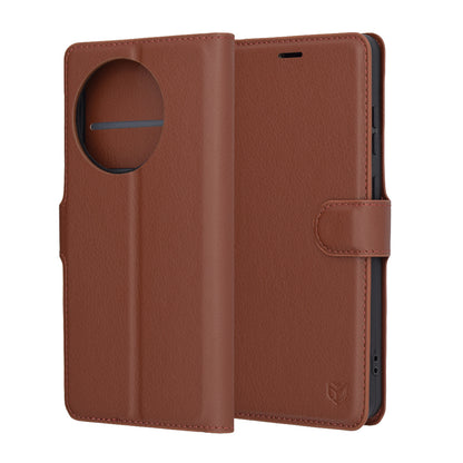 Case for OnePlus 13R, Techsuit, Leather Folio, Brown