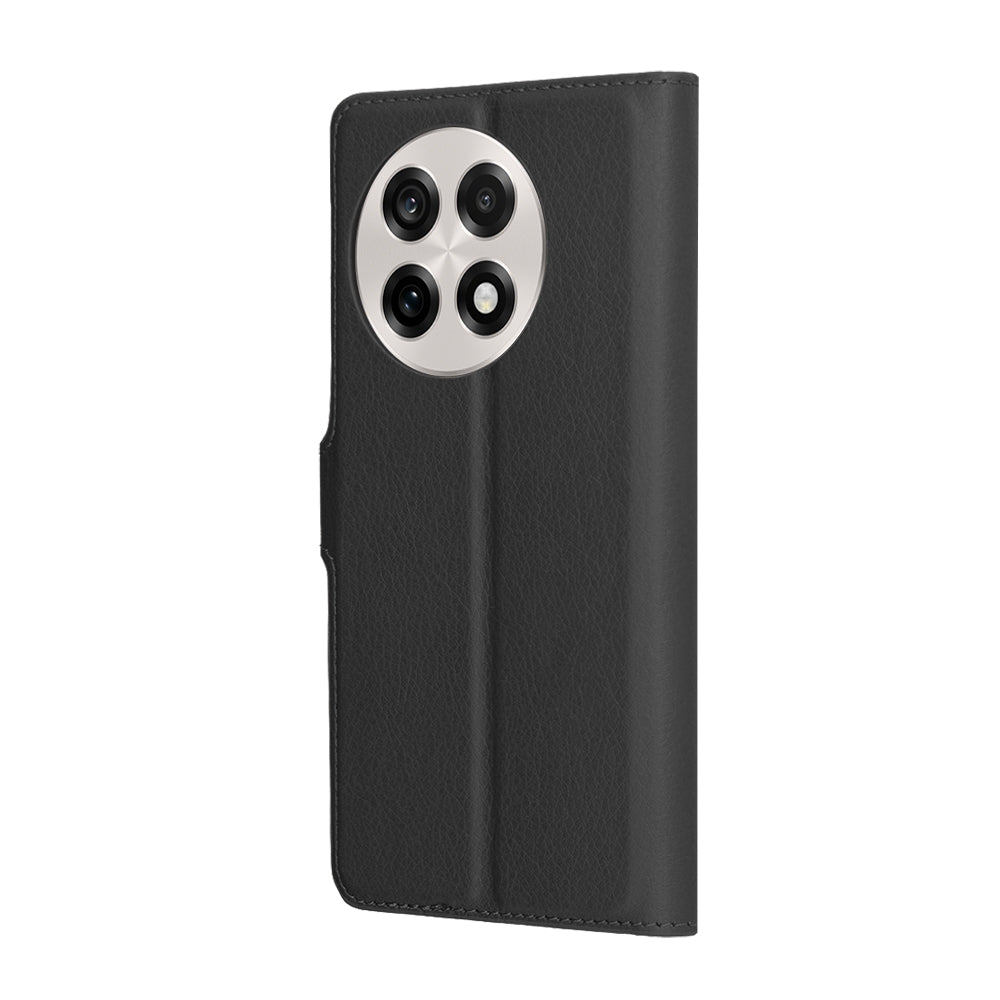 Kuori OnePlus 13R:lle, Techsuit, nahkainen folio, musta