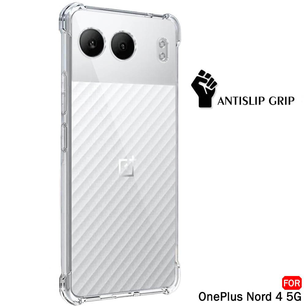 Kuori OnePlus Nord 4:lle, Techsuit, Iskunkestävä Kirkas, Läpinäkyvä