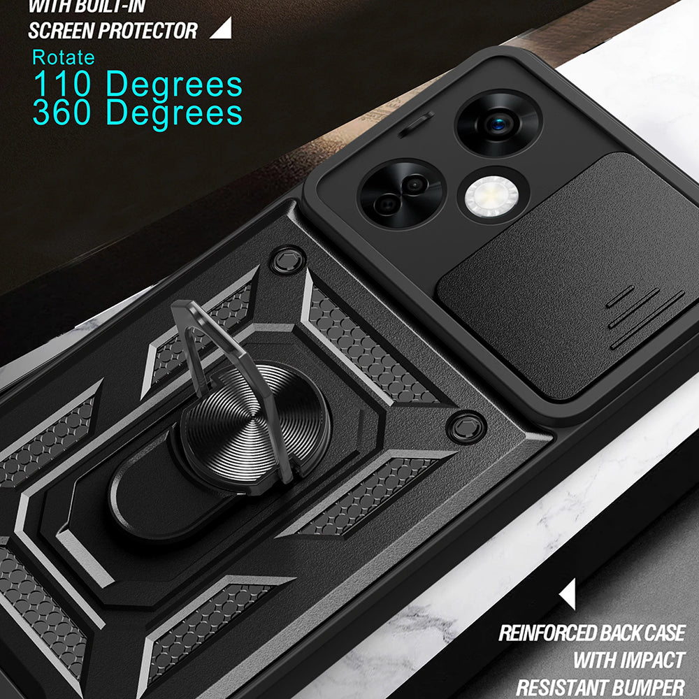 Kuori OnePlus Nord CE 3 Litelle, Techsuit, CamShield, Musta