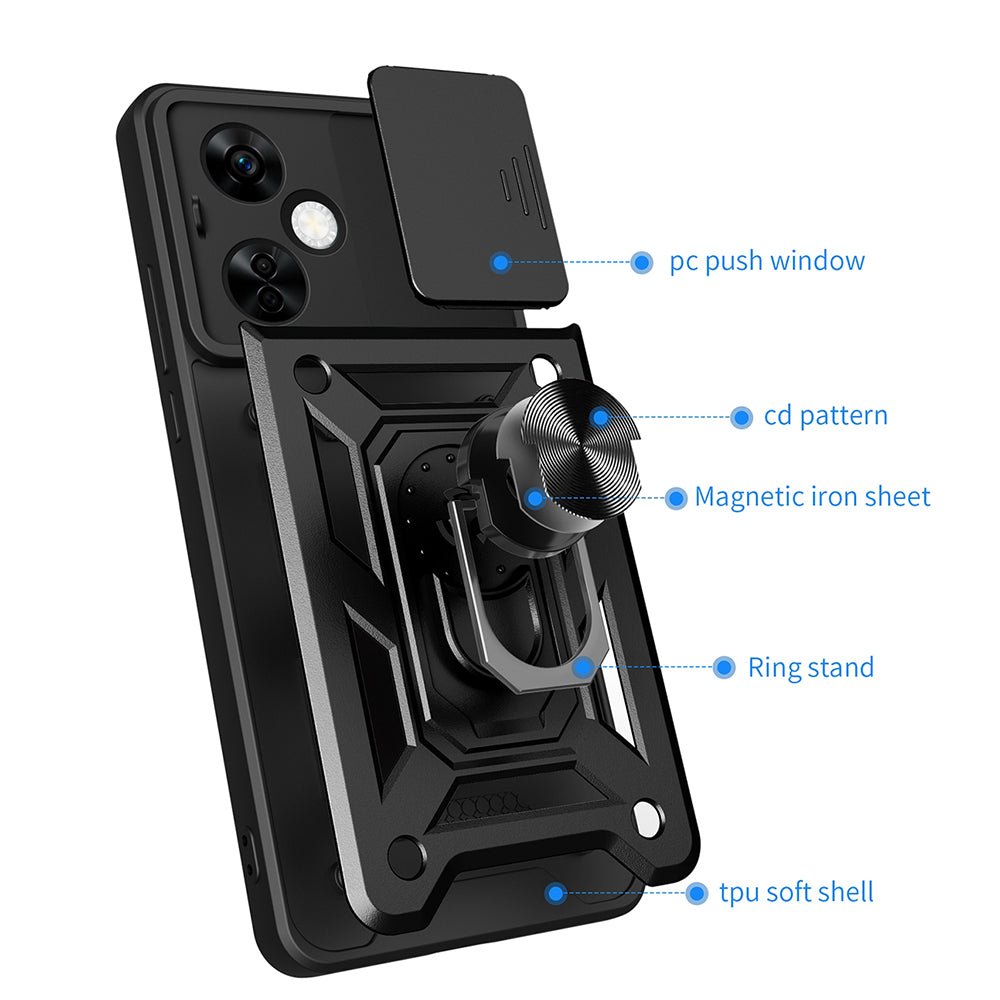 Kuori OnePlus Nord CE4 Lite -puhelimelle, Techsuit, CamShield, Vaaleanpunainen