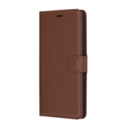 Kuori OnePlus Nord CE4 Lite -puhelimelle, Techsuit, nahkainen folio, ruskea