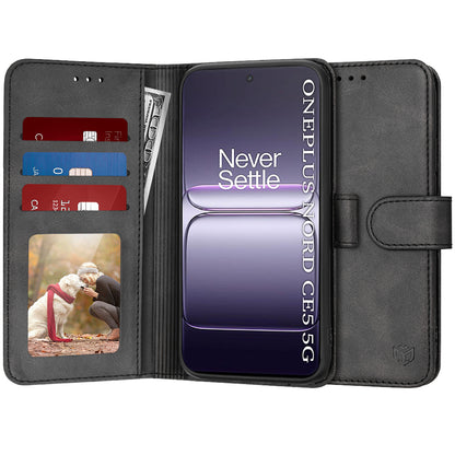 Kuori OnePlus Nord CE5:lle, Techsuit, Diary Book, Musta