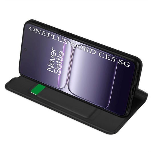 Kotelo OnePlus Nord CE5:lle, Techsuit, Magskin Book, Musta