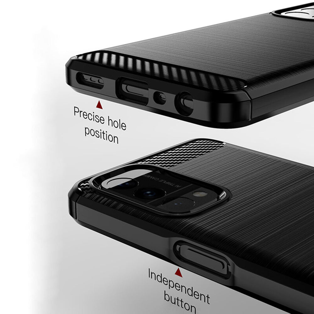Kuori OnePlus Nord N200 5G / Oppo A74 5G / A54 5G:lle, Techsuit, Hiili, Musta