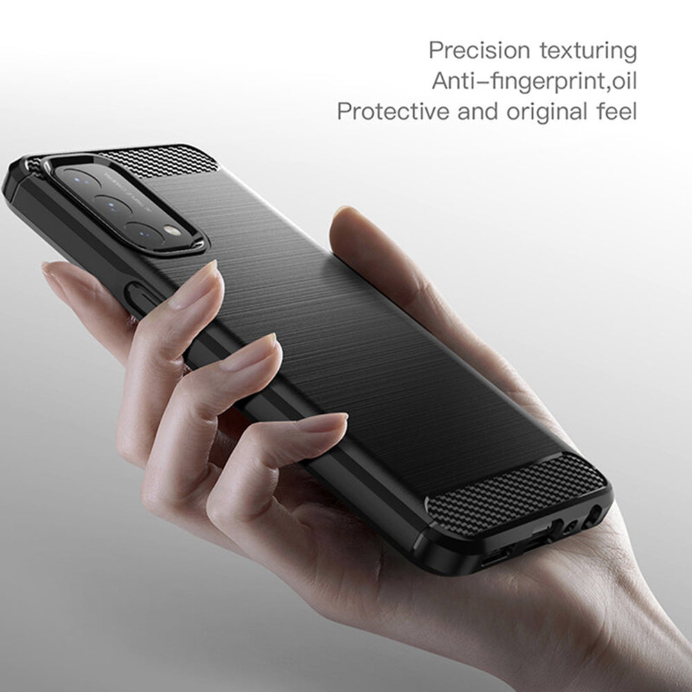 Kuori OnePlus Nord N200 5G / Oppo A74 5G / A54 5G:lle, Techsuit, Hiili, Musta
