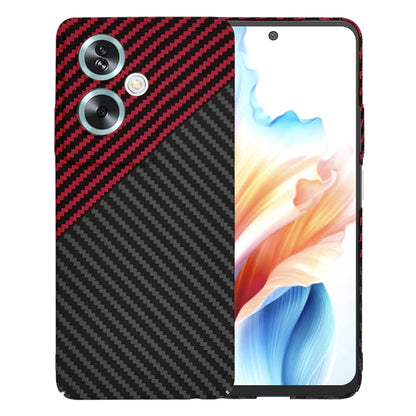 Kuori OnePlus Nord N30 SE / Oppo A79:lle, Techsuit, Carbonite FiberShell, Musta Punainen