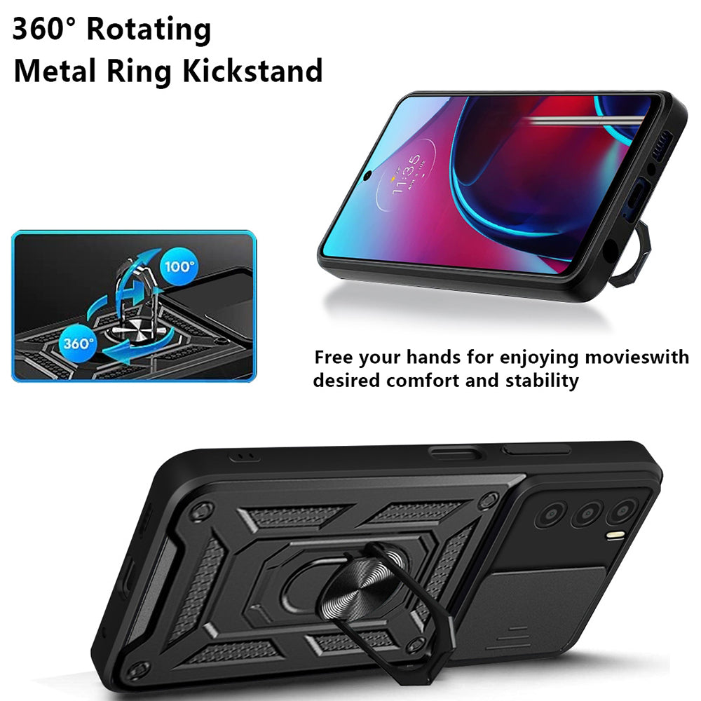 Kuori Oppo A16s / A54s / A16:lle, Techsuit, CamShield, Musta