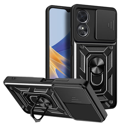 Kuori Oppo A17:lle, Techsuit, CamShield, Musta
