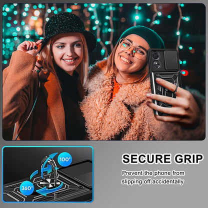 Kuori Oppo A17:lle, Techsuit, CamShield, Musta
