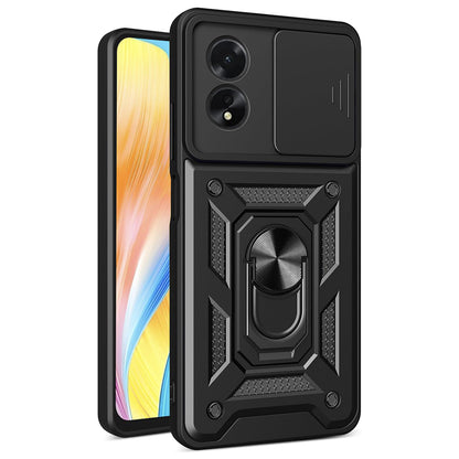 Kuori Oppo A18 / A38:lle, Techsuit, CamShield, Musta