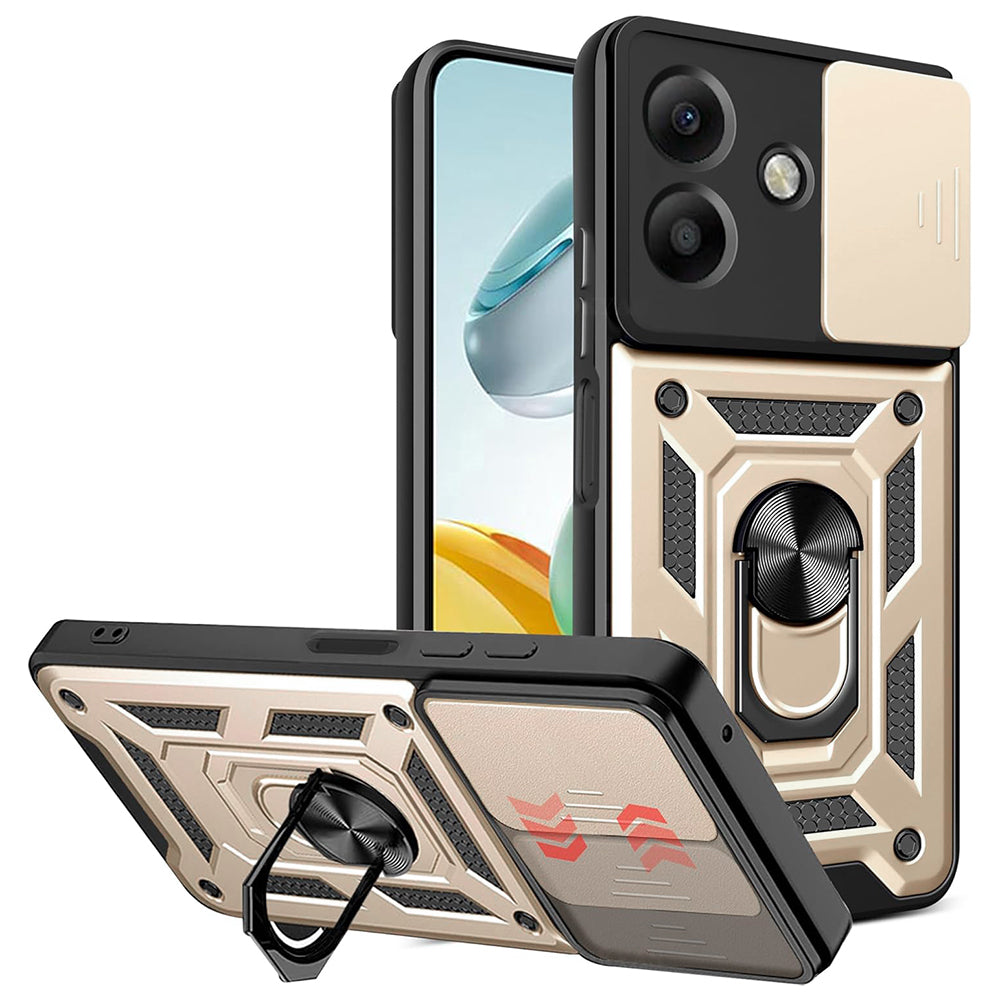Kuori Oppo A3 4G / A3 5G:lle, Techsuit, CamShield, Kultainen