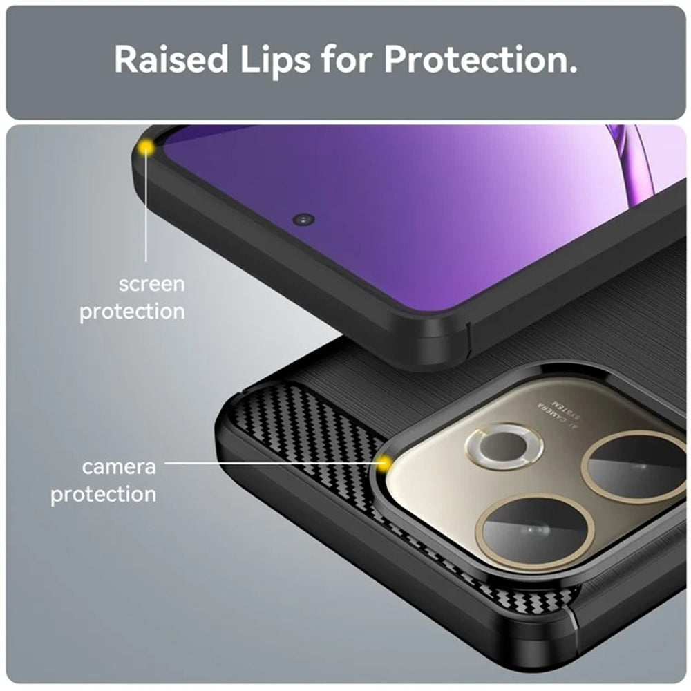 Kuori Oppo A5 Pro 4G / A5 Pro:lle, Techsuit, Hiili, Musta