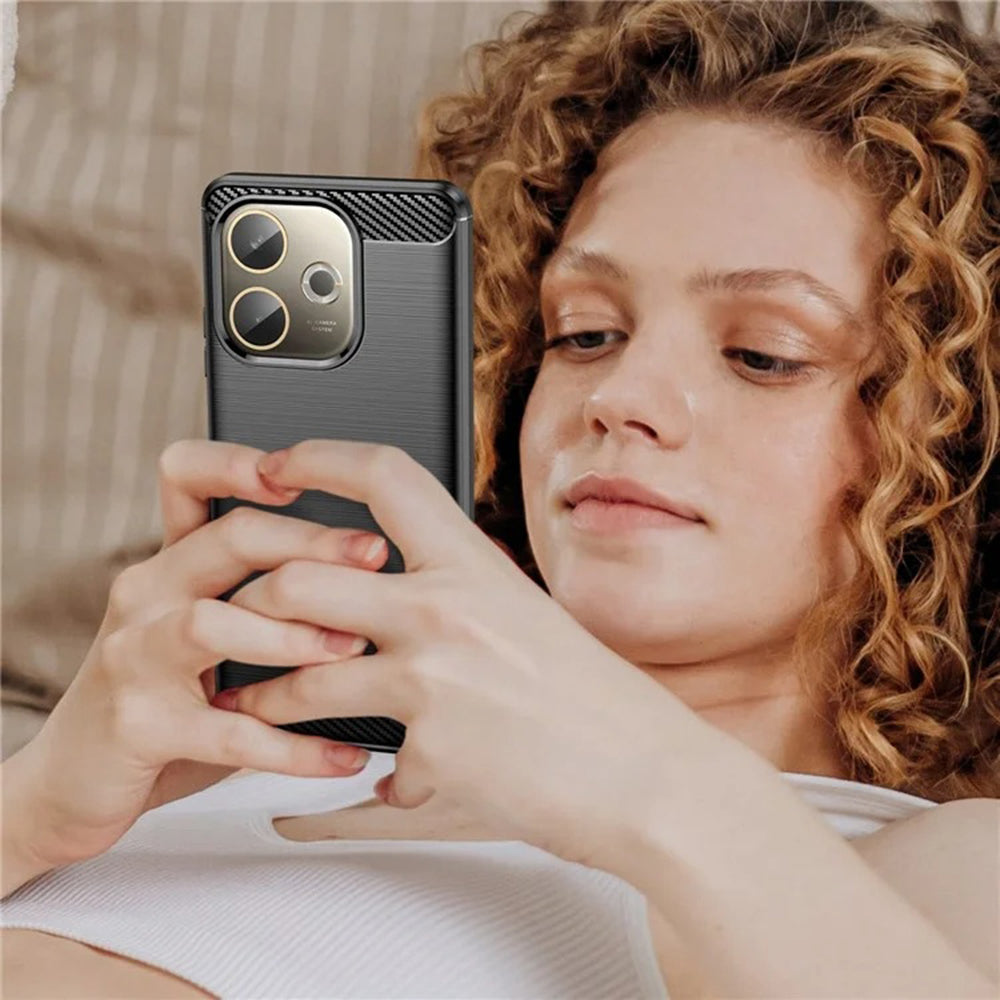 Kuori Oppo A5 Pro 4G / A5 Pro:lle, Techsuit, Hiili, Musta