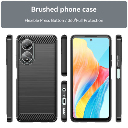Kuori Oppo A58 4G:lle, Techsuit, Hiili, Musta