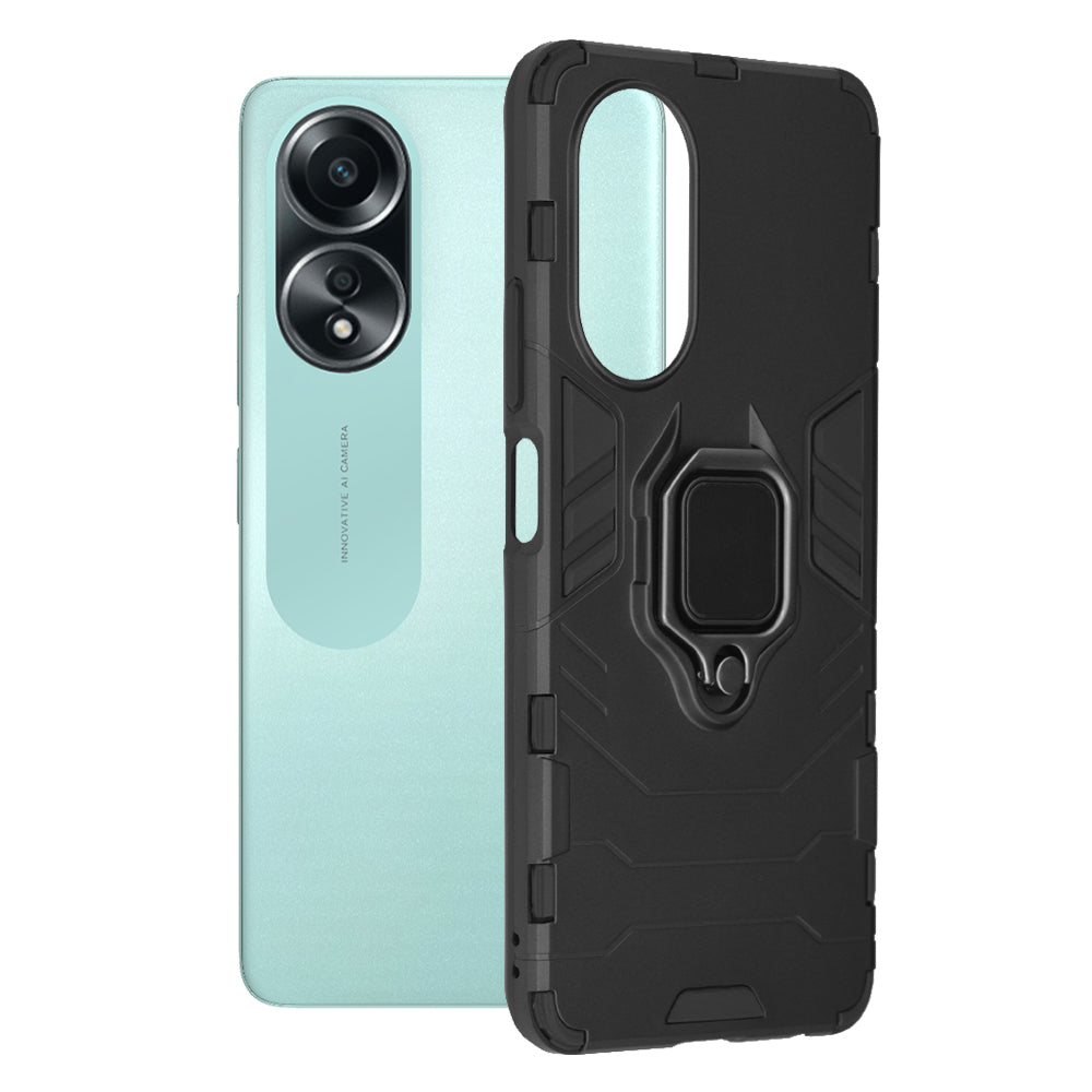 Kuori Oppo A58 4G:lle, Techsuit, Shield, Musta