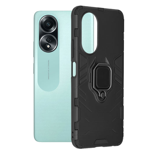 Kuori Oppo A58 4G:lle, Techsuit, Shield, Musta
