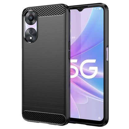 Kuori Oppo A58 5G / A78 5G:lle, Techsuit, Hiili, Musta