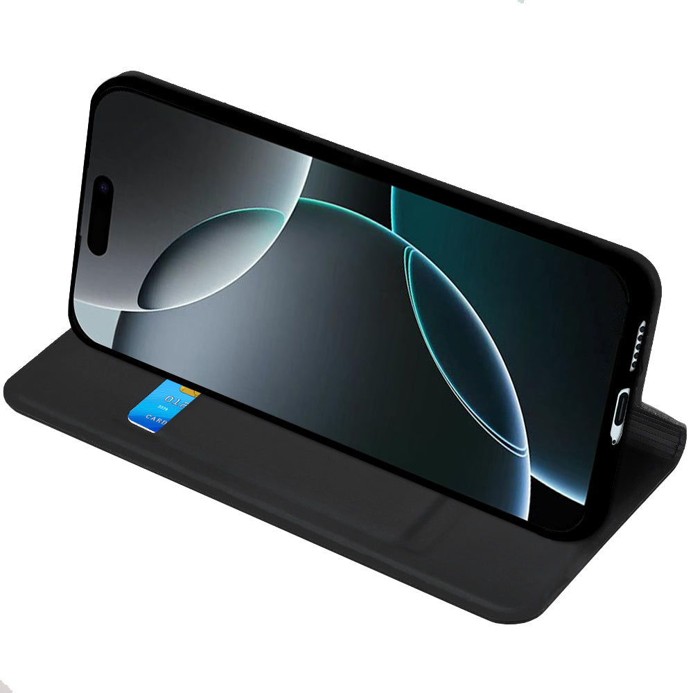 Kotelo Oppo A6 4G:lle, Techsuit, Magskin Book, Musta