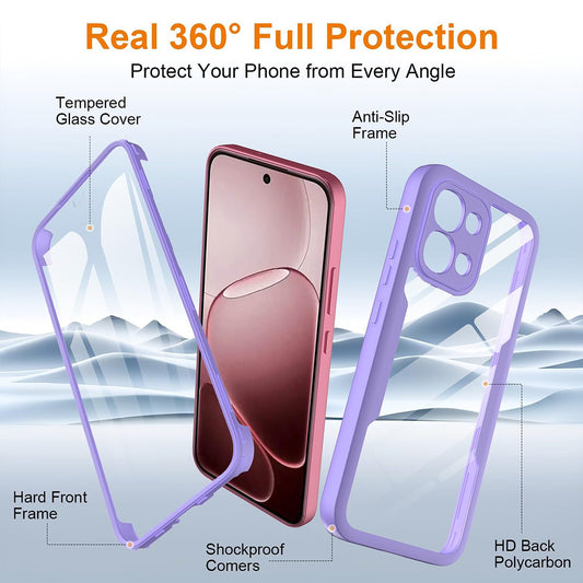 Kuori Oppo A6 Pro 5G / A6 Pro 4G:lle, Techsuit, ColorVerse 360, Violetti