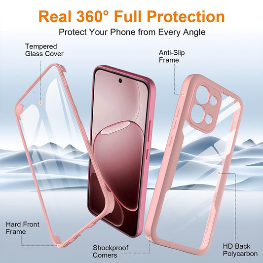 Kuori Oppo A6 Pro 5G / A6 Pro 4G:lle, Techsuit, ColorVerse 360, vaaleanpunainen