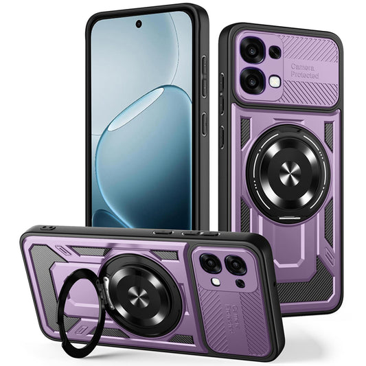 Kuori Oppo A6 Pro 5G / A6 Pro 4G:lle, Techsuit, RuggedCam, Violetti