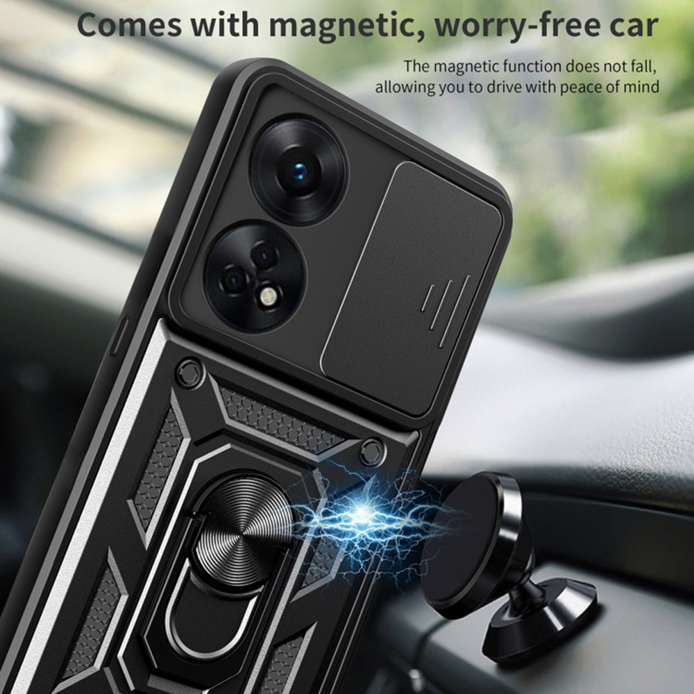 Kotelo Oppo A78 4G:lle, Techsuit, CamShield, Vihreä