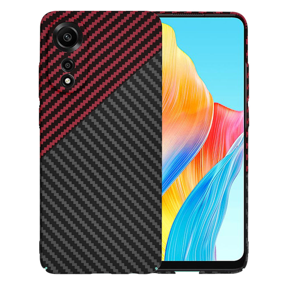 Kuori Oppo A78 4G:lle, Techsuit, Carbonite FiberShell, Musta Punainen