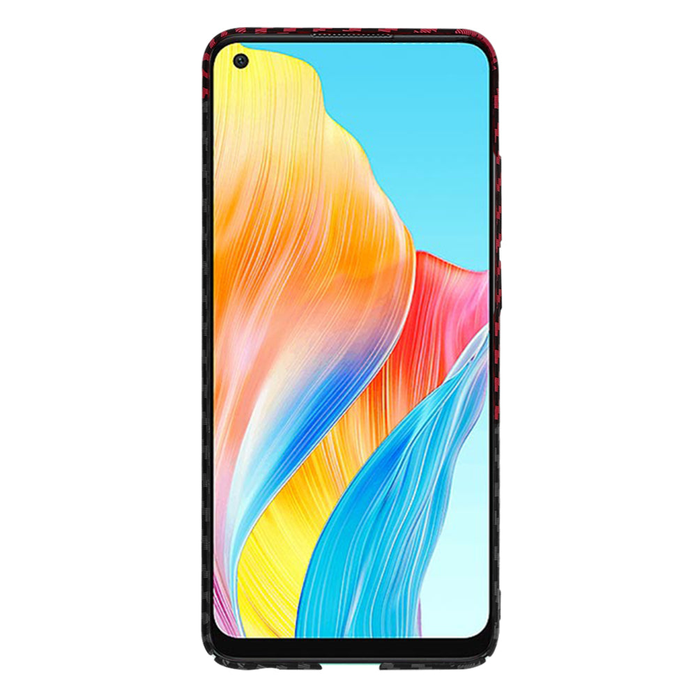 Kuori Oppo A78 4G:lle, Techsuit, Carbonite FiberShell, Musta Punainen