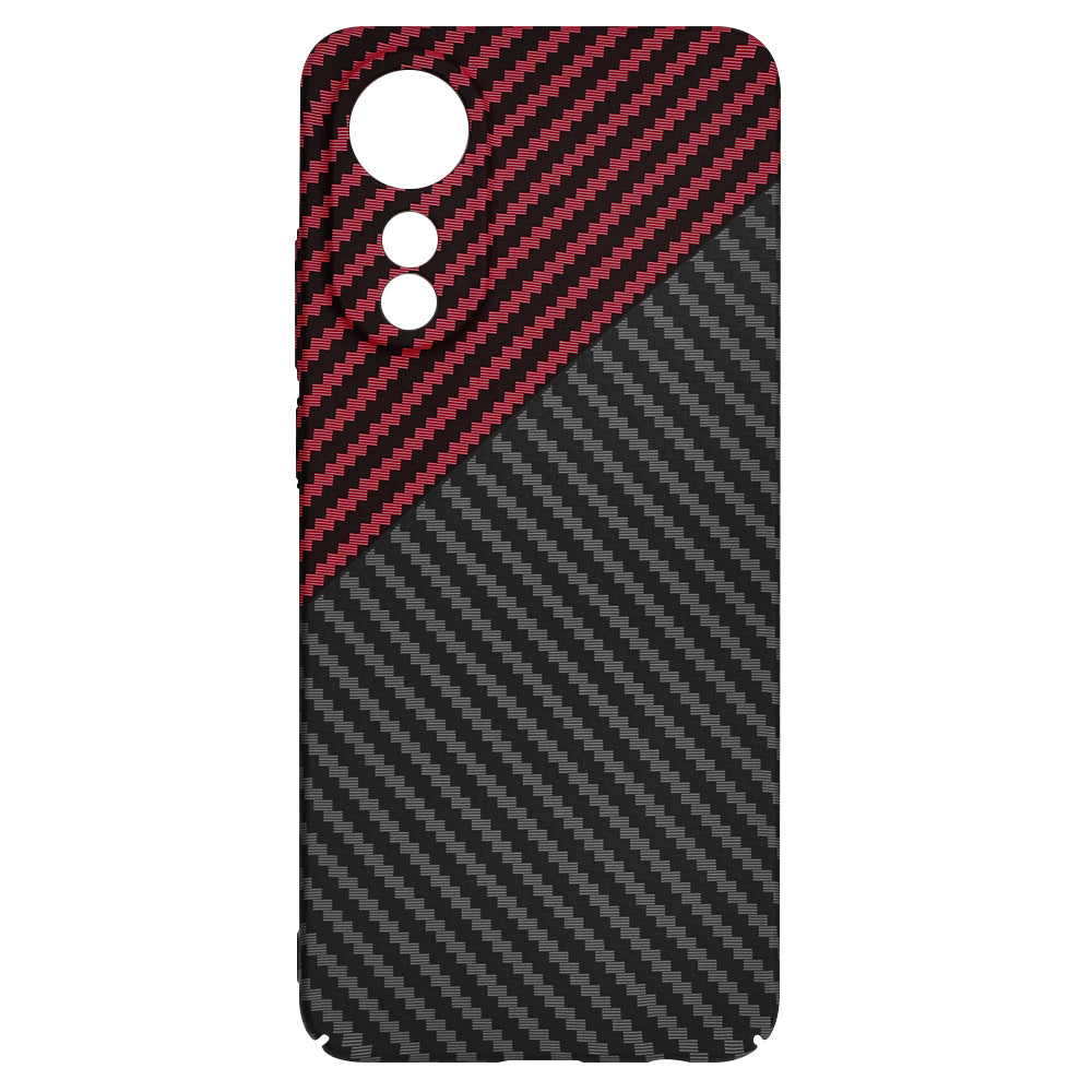 Kuori Oppo A78 4G:lle, Techsuit, Carbonite FiberShell, Musta Punainen