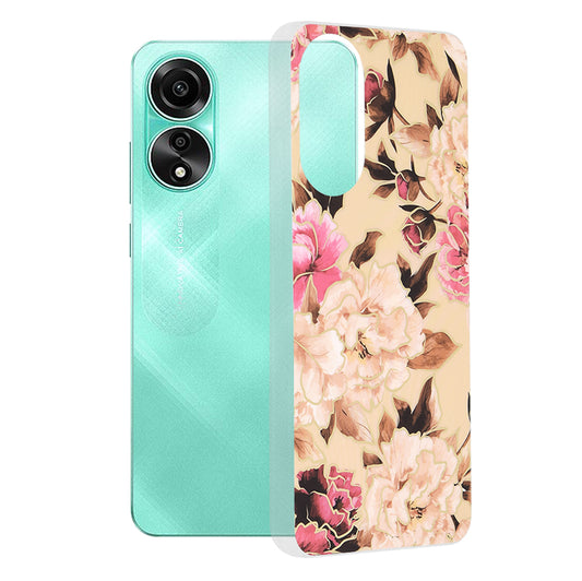 Kuori Oppo A78 4G:lle, Techsuit, Marmori, Beige