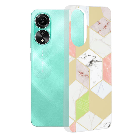 Kuori Oppo A78 4G:lle, Techsuit, Marble, Violetti