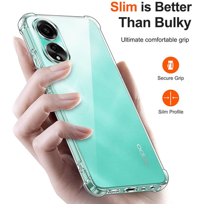 Case for Oppo A78 4G, Techsuit, Shockproof Clear, Transparent