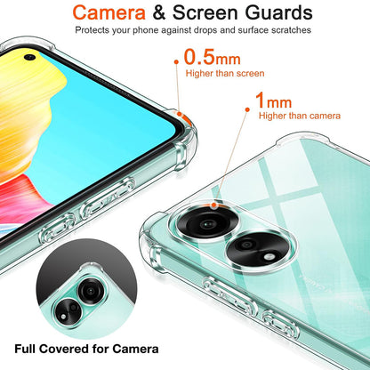 Case for Oppo A78 4G, Techsuit, Shockproof Clear, Transparent