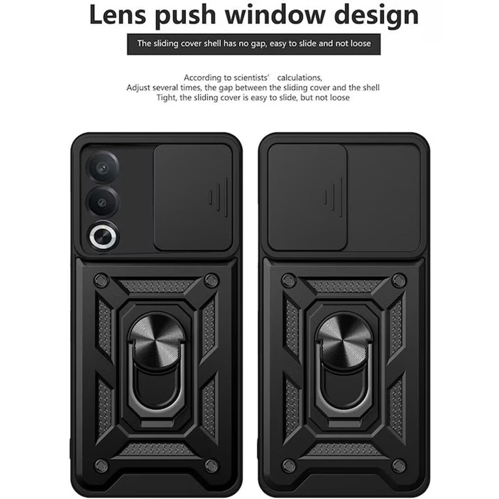 Kuori Oppo A80:lle, Techsuit, CamShield, Musta