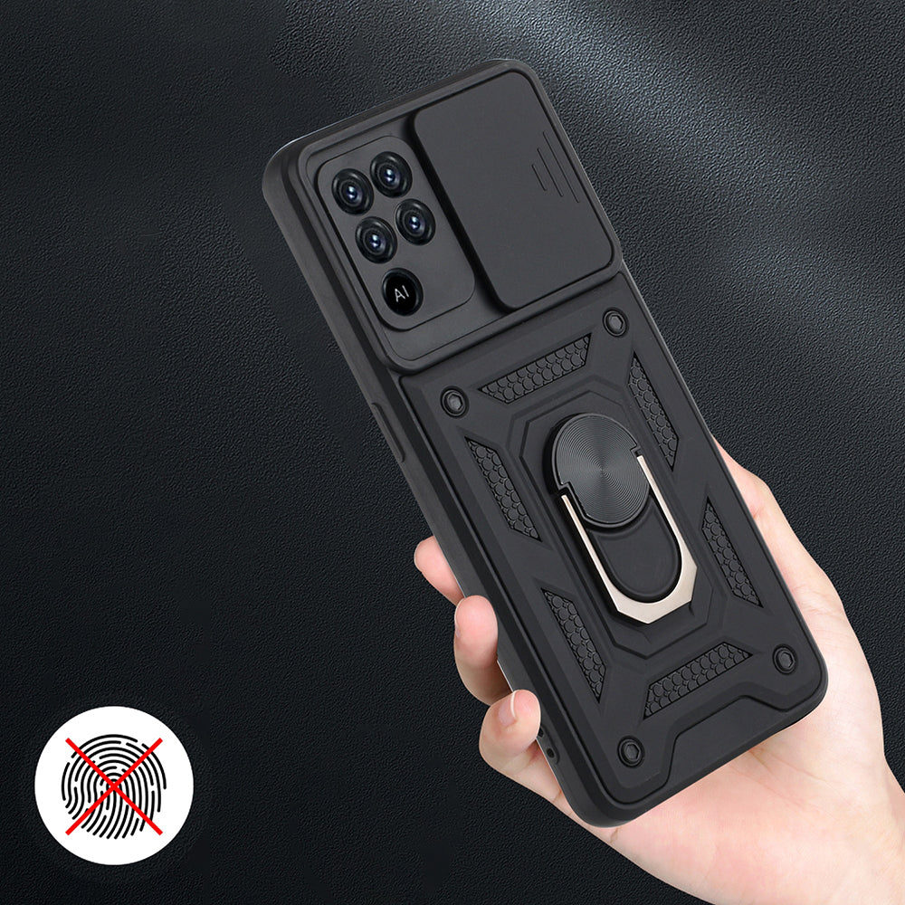 Kuori Oppo A94 / Reno5 Lite, Techsuit, CamShield, Musta