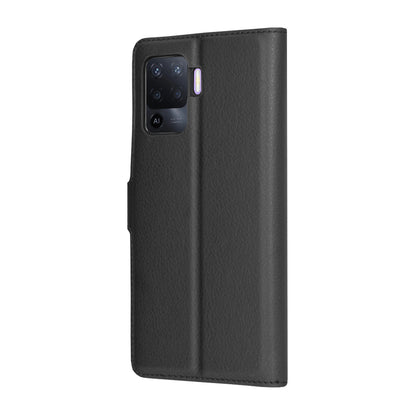Case for Oppo A94 / Reno5 Lite, Techsuit, Leather Folio, Black